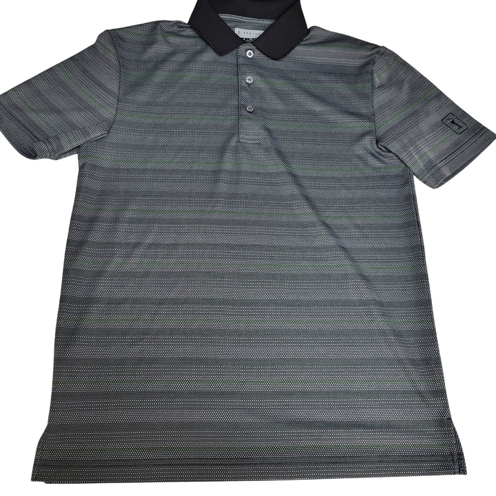 PGA TOUR Mens Performance Golf Polo Shirt Caviar Grey UPF 20 Small‎ PVKSF0F6DS